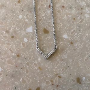Origami owl chevron necklace with Swarovski crystals